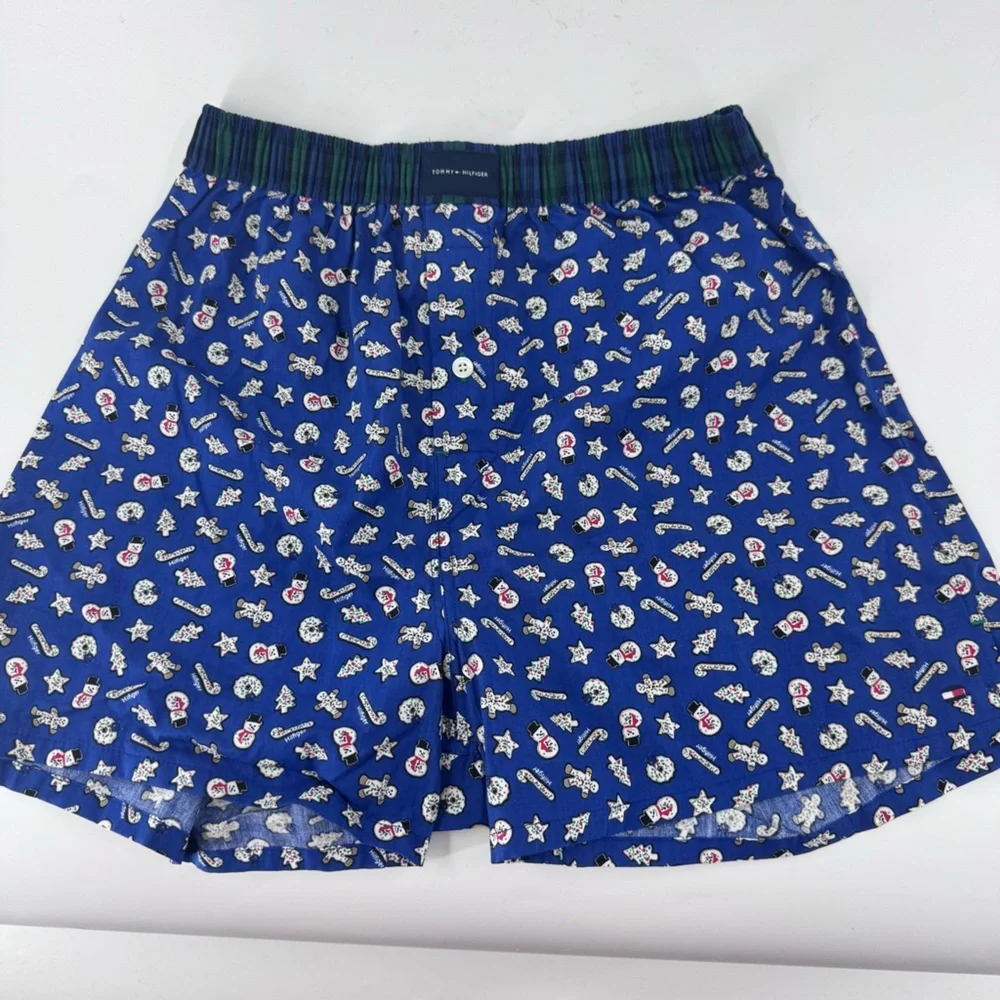 Tommy Hilfiger Blue Christmas/Holiday Patterned Boxers‎